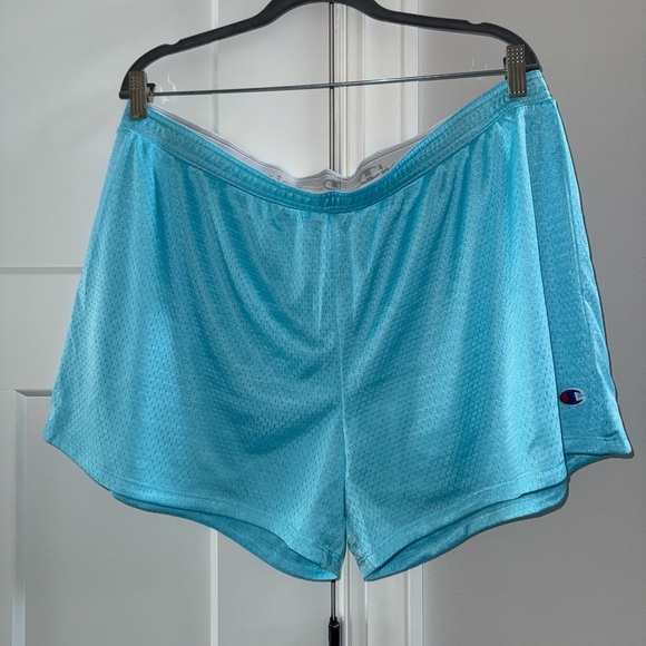 Champion Women's Athletic Shorts - Light Blue - Picture 1 of 3